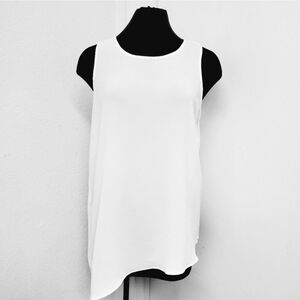 Gibson Scoop Neck Sleeveless Tunic Asymmetrical High Low Hem